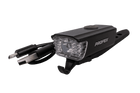 Faro anteriore per bicicletta PROFEX 82004 Pro in alluminio, batteria ai polimeri di litio e USB.