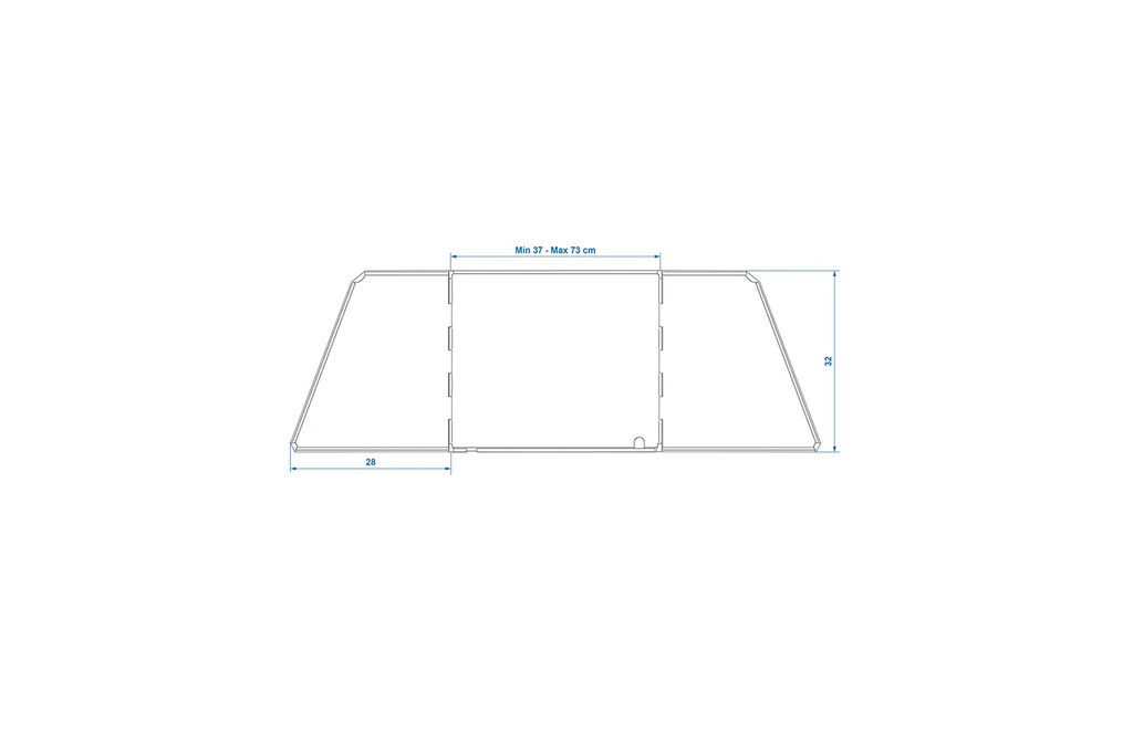 ProPlus 370340V03 Paravento pieghevole per fornelli da campeggio, bruciatori da 37-70 cm