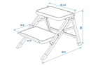 ProPlus 360823V01 Scaletta pieghevole da campeggio a due gradini, portata massima 150 kg