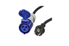 Adattatore con spina con messa a terra e presa CEE 16A ProPlus 373527DE, cavo da 150 cm