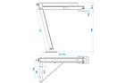 ProPlus 361510V01 supporto angolare estensibile lato anteriore sinistro/posteriore destro del rimorchio 600 kg 460 mm