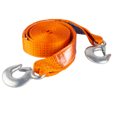 Cavo di traino con ganci HERMON, lunghezza 4,5 m/50 mm/5 t, colore arancione.
