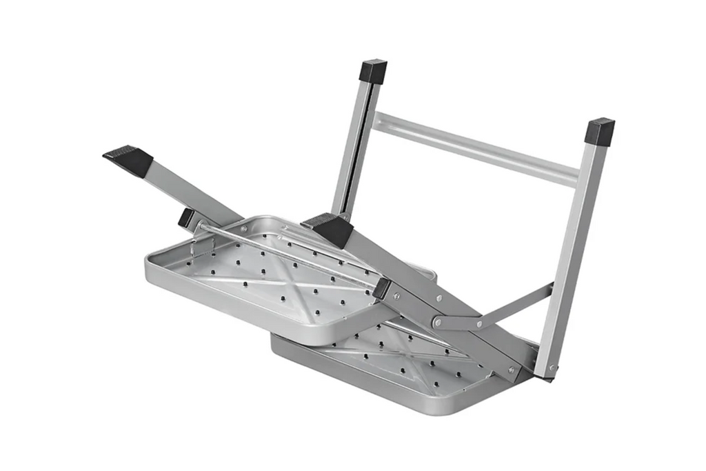 ProPlus 360823V01 Scaletta pieghevole da campeggio a due gradini, portata massima 150 kg