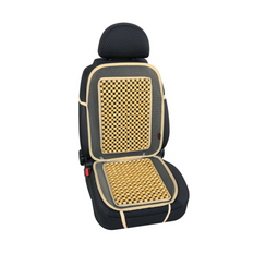 Cuscino per sedile auto LAMPA Evoluzione con perline di legno color avorio, tappetino per sedile auto