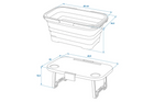 Cestino da picnic con coperchio ProPlus 370315, cestino pieghevole con funzione tavolo, 20 litri
