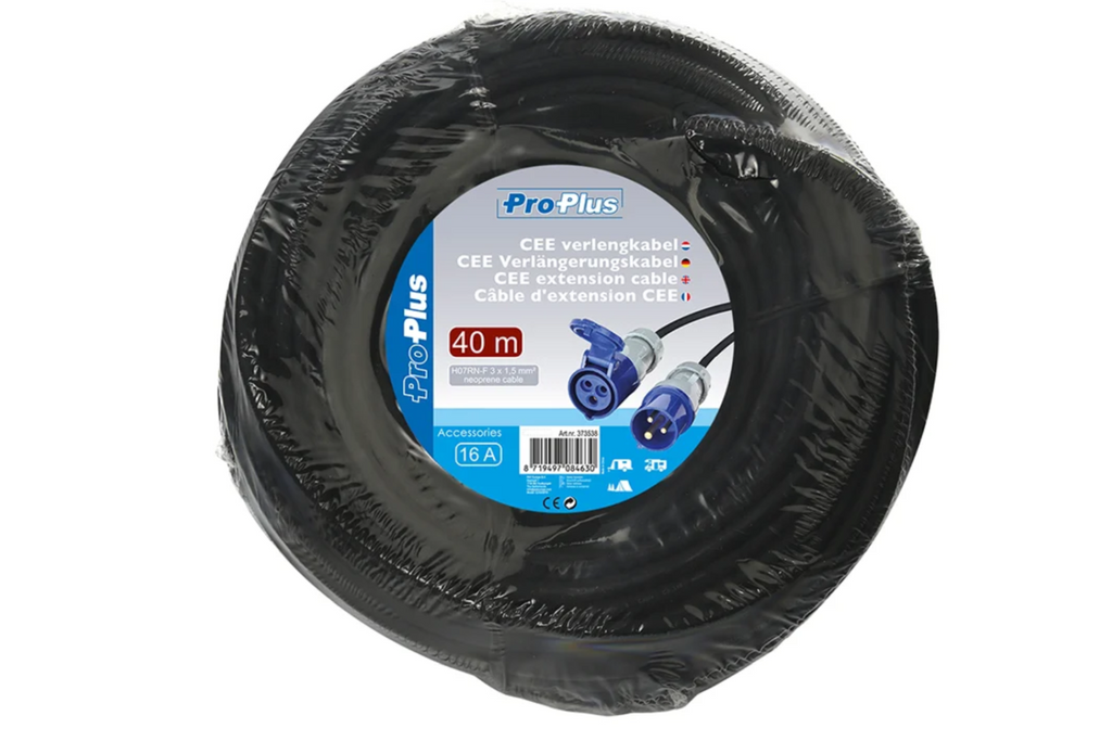 Prolunga da campeggio ProPlus 373538, spina e presa CEE 16A, 40 m