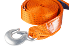 Cavo di traino con ganci HERMON, lunghezza 4,5 m/50 mm/5 t, colore arancione.