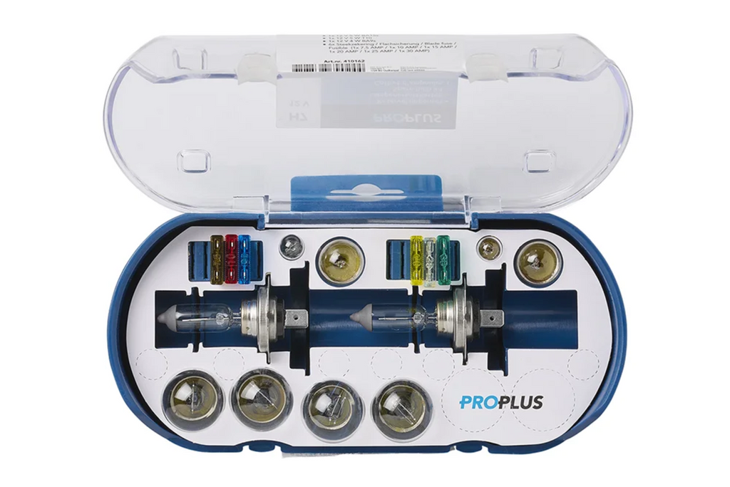Kit di lampadine H7 per camper e auto ProPlus 410162, set di ricambio da 16 pezzi