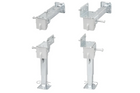 Set di due supporti estensibili con manovella e attacco ProPlus 361500 per rimorchio pianale da 1000 kg, 290-460 mm.