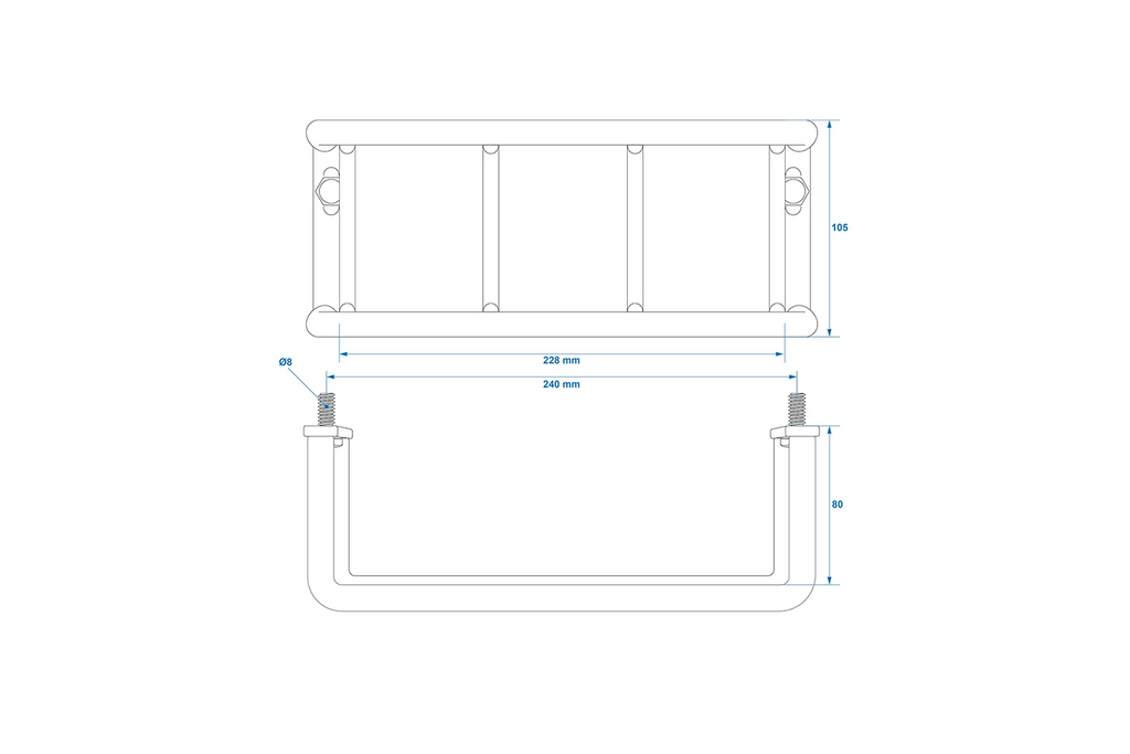 Griglia protettiva per fanale posteriore del rimorchio ProPlus, copertura per fanale posteriore 228x105x80mm