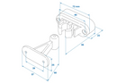 Chiusura per porta di roulotte e camper ProPlus 362622V02BK, maniglia a molla nera per tenere la porta