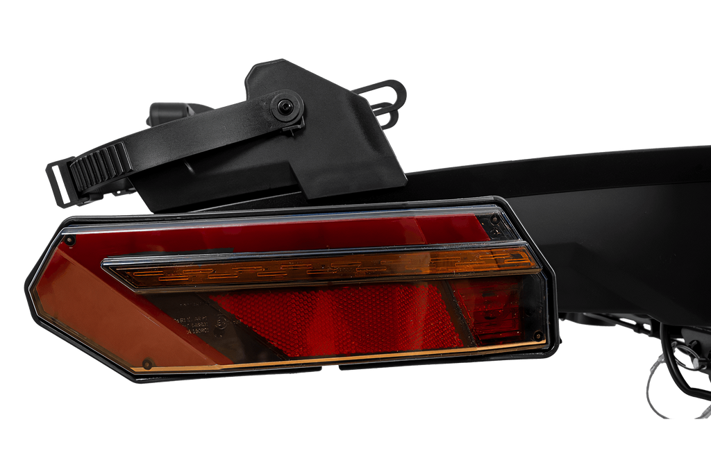 Inter Pack Velox 3 LED - portabici pieghevole da gancio di traino per 3 biciclette con luci a LED