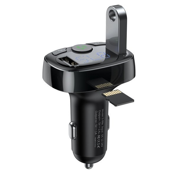 Trasmettitore FM BASEUS tipo T, Bluetooth 4.2, MP3 + caricabatterie da auto, 2 porte USB 3.4A