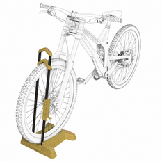 Cavalletto per bicicletta Peruzzo Lybra - ecobamboo