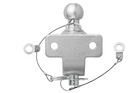 ProPlus 341216V01 gancio di traino a doppia funzione con sfera, 50 mm, portata 3500 kg