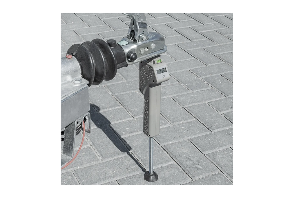 Bilancia digitale per la misurazione del carico sul timone di una roulotte ProPlus 360848V01, misuratore di forza di pressione, portata 150 kg.
