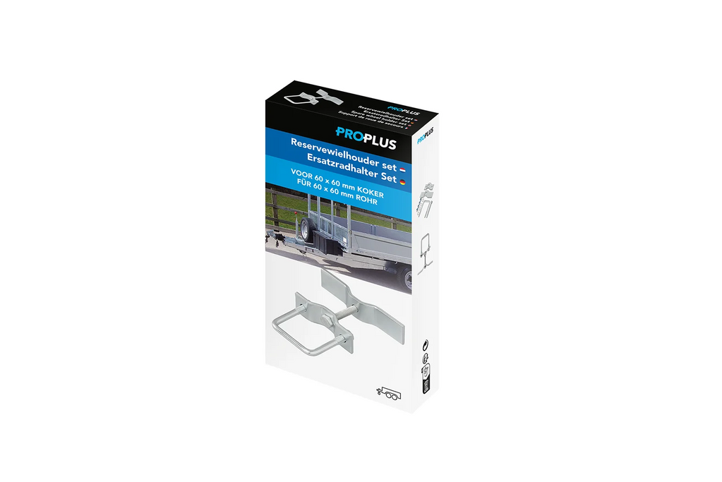 Supporto per ruota di scorta per rimorchio ProPlus per profili da 60x60 mm