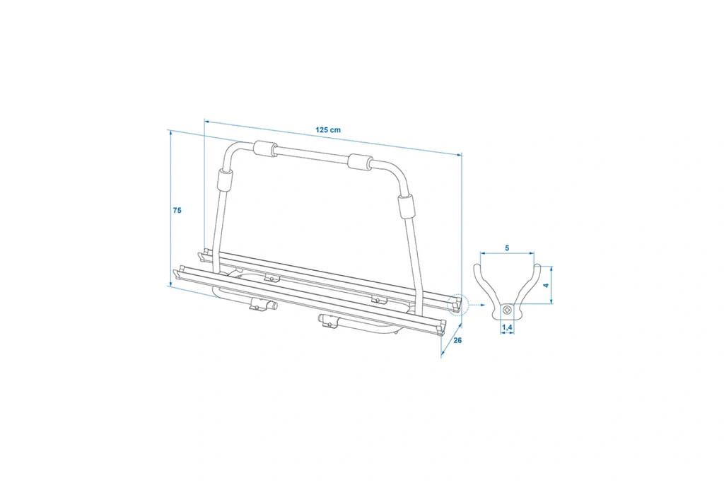 Portabici da gancio traino ProPlus 330242 per 2 biciclette