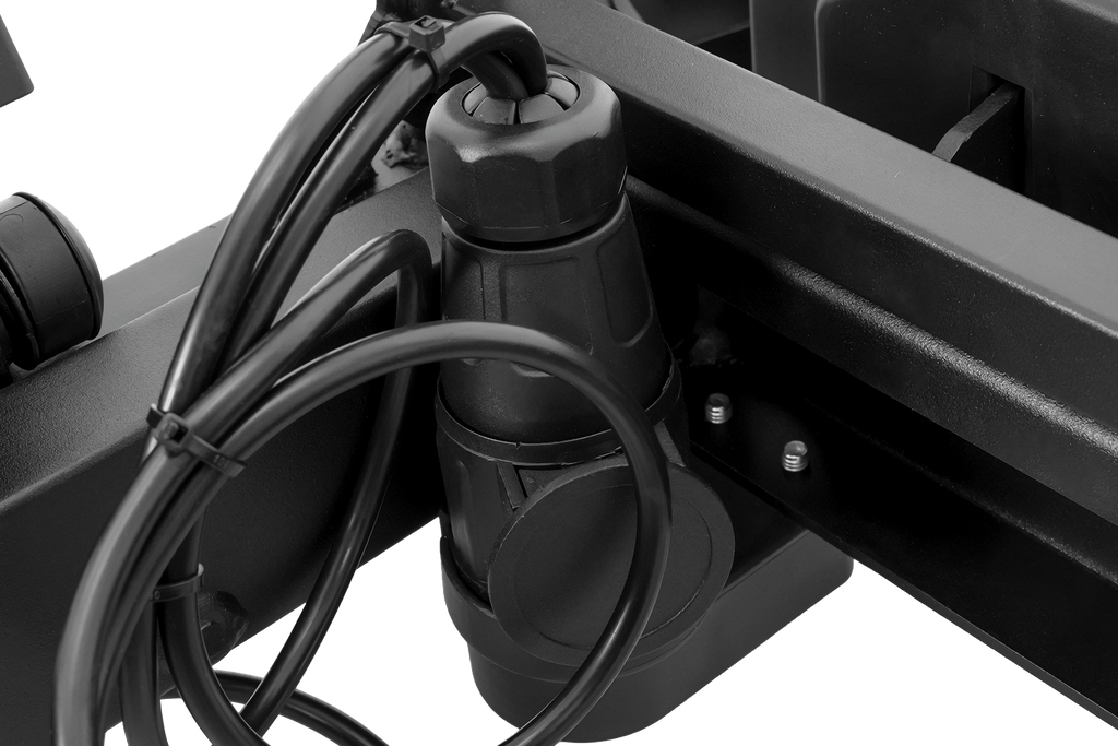 Inter Pack Velox 2 LED - portabici pieghevole da gancio traino per 2 biciclette con luci a LED (nero)