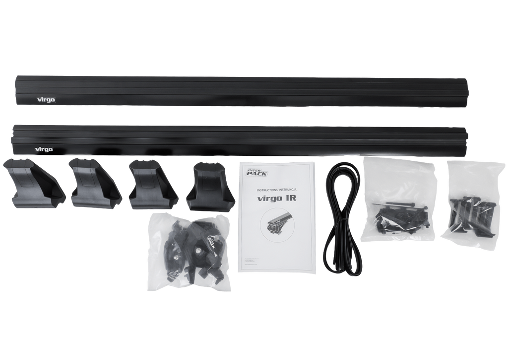 Portapacchi da tetto Inter Pack Virgo IR 120 (G2) con barre integrate (nero)
