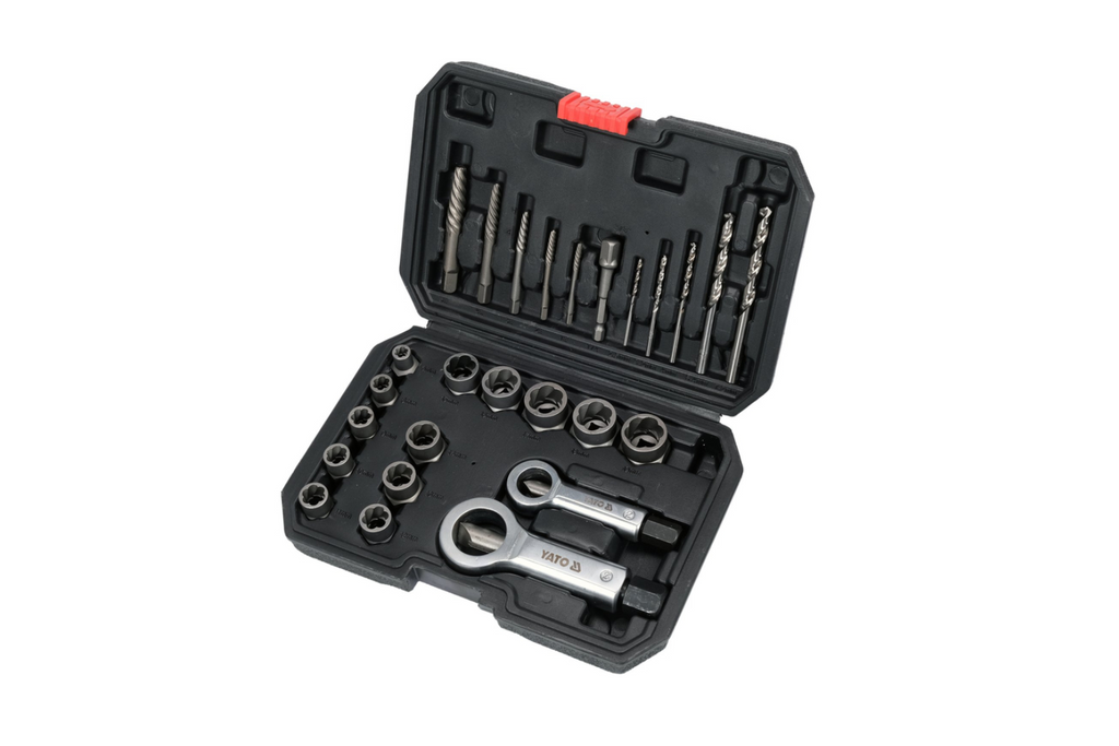 Set universale di estrattori a vite YATO YT-06037, 26 pezzi.