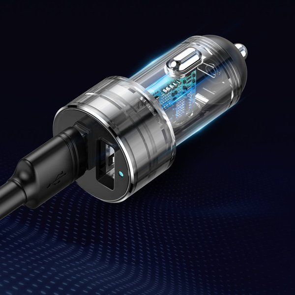 Caricabatterie da auto BASEUS ad alta efficienza con 2 porte USB e 2 prese accendisigari, 80W.