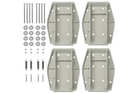Set di quattro cuscinetti di supporto stabilizzatori per rimorchio ProPlus 361519 con molla, 20,5x27,5 cm.