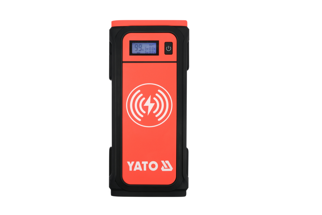Avviatore di emergenza YATO YT-83085, power bank da 16000 mAh con ricarica induttiva