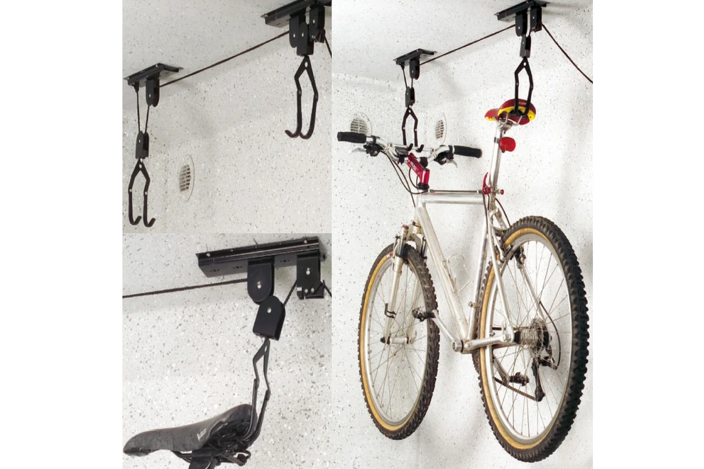 ProPlus 730915 Gancio per biciclette da soffitto con bloccaggio automatico, portata massima 20 kg