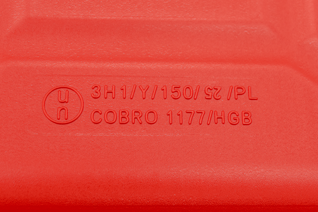 Tanica in plastica HERMON da 10 litri con imbuto, rossa