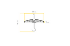 Staffe di montaggio per scala LOKHEN SAFECLAMP STOPPY 606510100/RAS21L 2 pezzi