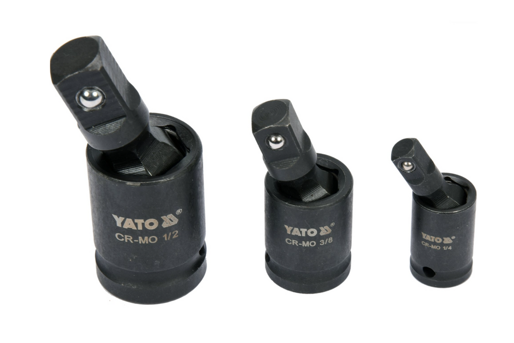 Set di snodi a impatto YATO YT-10643 da 1/4", 3/8", 1/2" (3 pezzi).