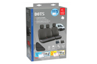 Set di coprisedili per auto LAMPA Dots-1 neri/grigi, per autobus e furgoni