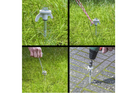 Set di picchetti a vite per tenda ProPlus 365014, picchetti in metallo con gancio 20x20 cm