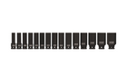 Set di 15 bussole lunghe a impatto YATO YT-1055 da 1/2".