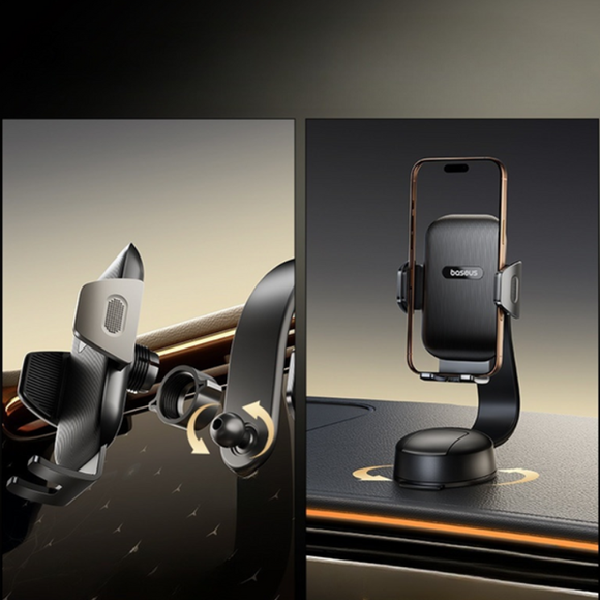 Supporto per cellulare da auto BASEUS PrimeTrip C03 Air con ventosa, da fissare al cruscotto.