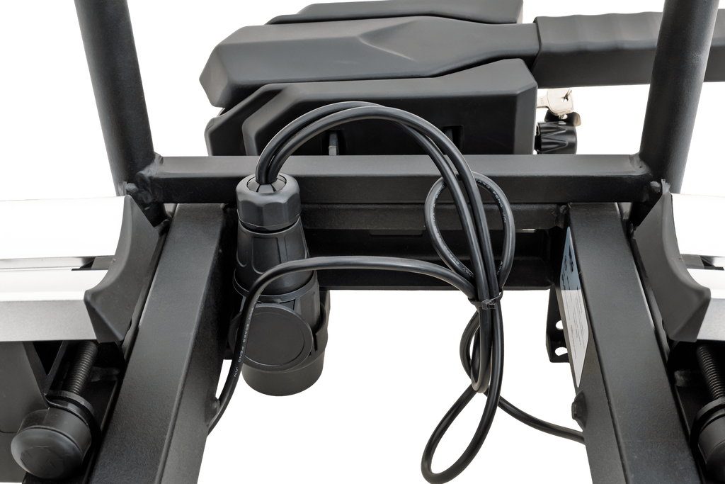 Inter Pack Velox 2 LED - portabici pieghevole da gancio di traino per 2 biciclette con luci a LED
