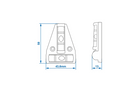 Livella a croce ProPlus 341214, tipo T, 58x43,6 mm