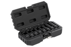 Set di 8 bussole esagonali per chiavi a percussione YATO YT-1066, misure 6-19 mm.