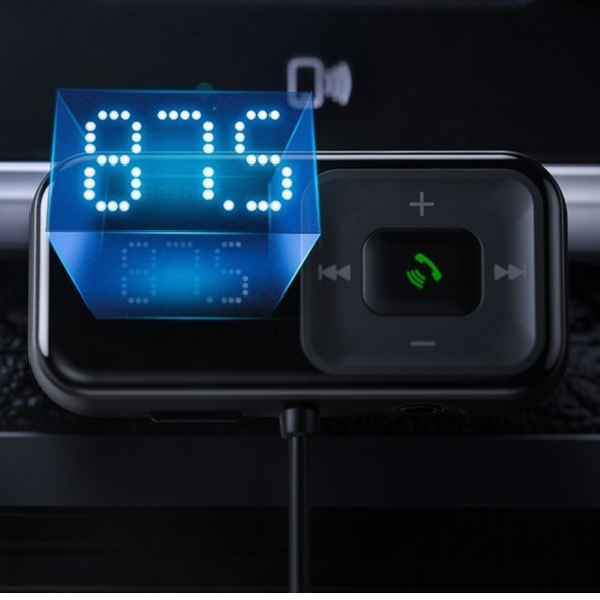 Trasmettitore FM BASEUS T tipo S-16 bluetooth 5.0 MP3 + caricabatterie da auto 2x USB