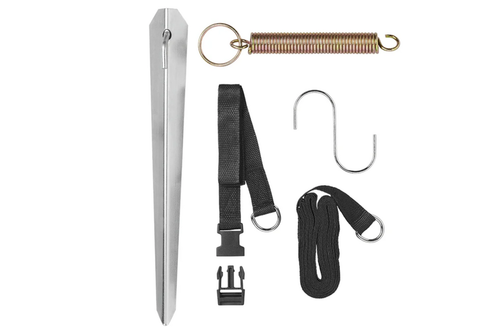 Set di tre cinghie antivento ProPlus 361724 per verande da 3x5 m e verande da campeggio.