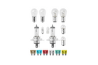 Kit di lampadine H4 per camper e auto ProPlus 410134, set di ricambio da 16 pezzi.