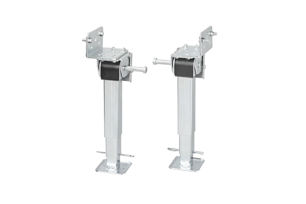 Set di due supporti estensibili con manovella e attacco ProPlus 361500 per rimorchio pianale da 1000 kg, 290-460 mm.