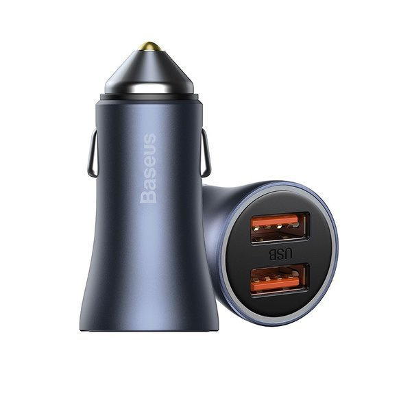 Set caricabatterie da auto BASEUS Golden Pro 2xUSB da 40W + cavo USB