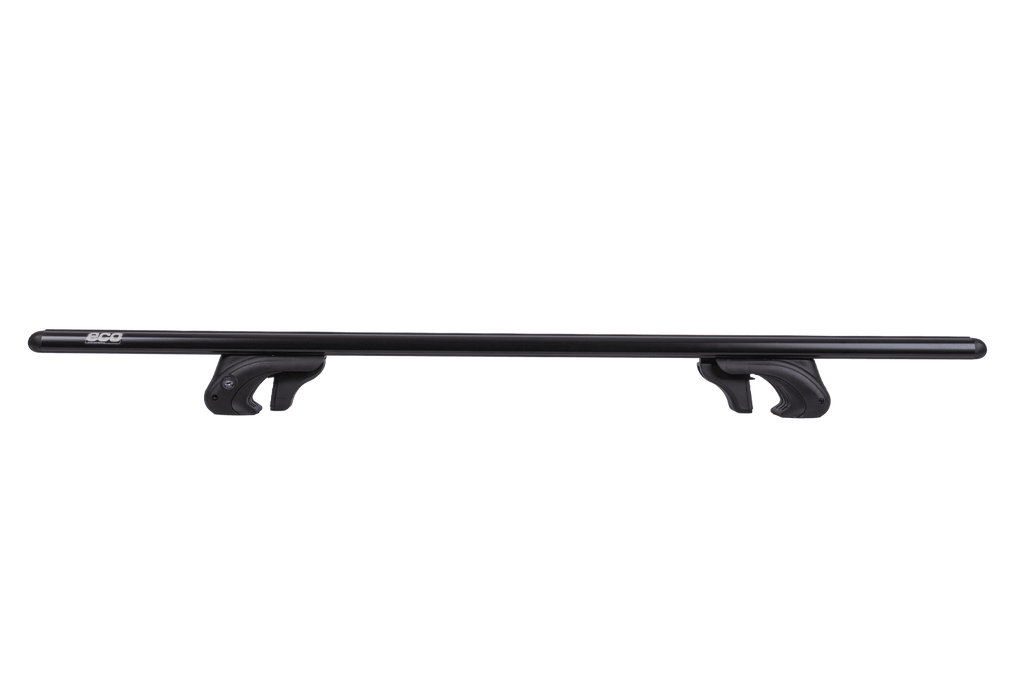 Portapacchi da tetto Eco Alubase 120 - portapacchi universale in alluminio per barre longitudinali (nero)
