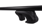 Portapacchi da tetto Eco Alubase 135 - portapacchi universale in alluminio per barre longitudinali (nero)