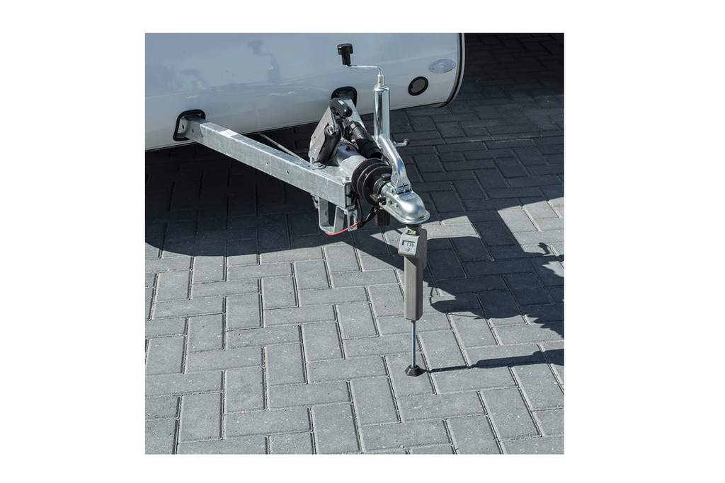 Bilancia digitale per la misurazione del carico sul timone di una roulotte ProPlus 360848V01, misuratore di forza di pressione, portata 150 kg.
