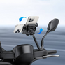 Supporto universale per telefono da bici/moto serie GoTrip di BASEUS, da fissare allo specchietto retrovisore.