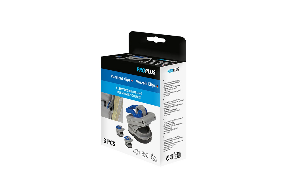 Set di tre clip per fissare la tenda da sole del rimorchio tenda ProPlus 361735