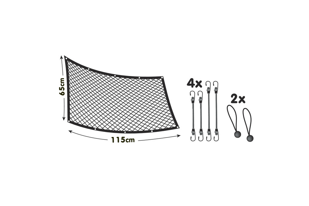 Divisorio per cani LAMPA PET-2, barriera in rete da fissare ai sedili anteriori, 115x65 cm